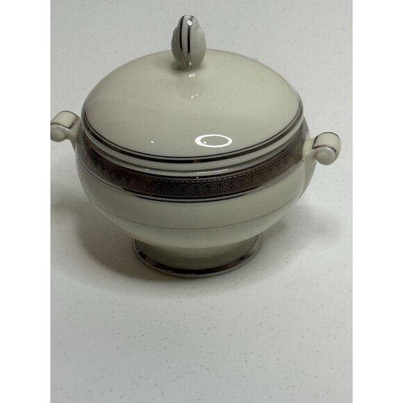 Mikasa Palatial Platinum Dinnerware Fine China Sugar Bowl Lid Dining Tableware - Picture 1 of 6